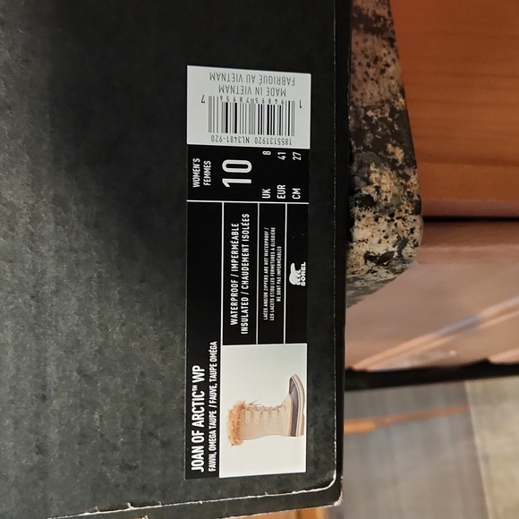 NIB Sorel Joan of Arctic Boots Fawn Omega Taupe Sz 6 - Picture 6 of 10
